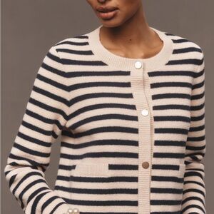Striped sweater lady jacket